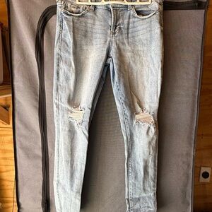 Joyrich Light Blue Distressed Ankle Jeans
